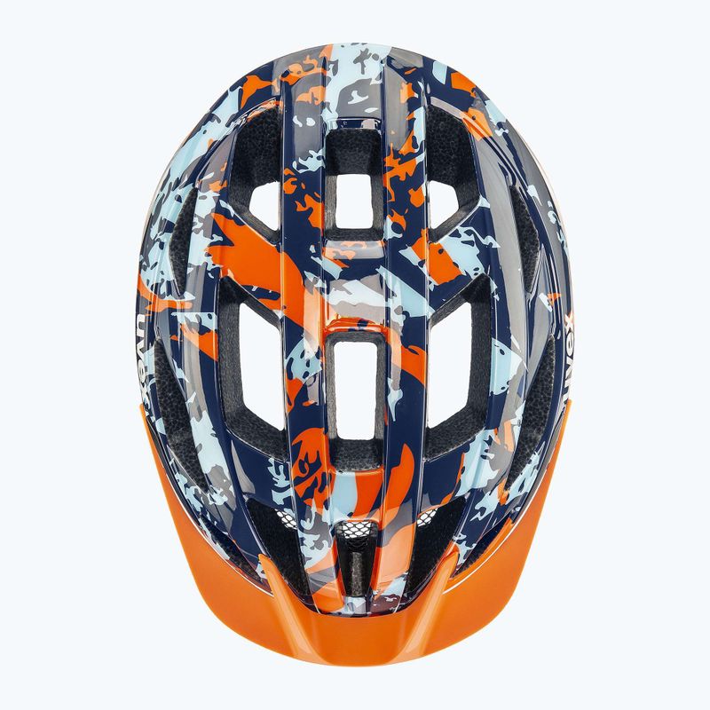 Шолом велосипедний дитячий UVEX Air Wing 2 papaya/bubble blue 11