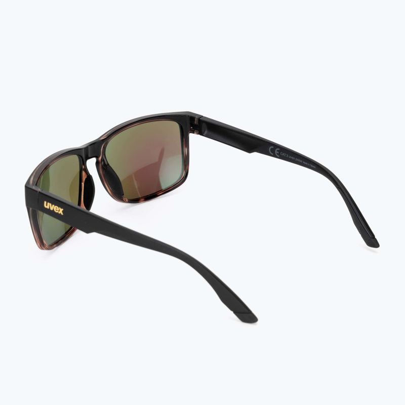 Окуляри сонцезахисні UVEX Poise black demi matt/mirror green 2