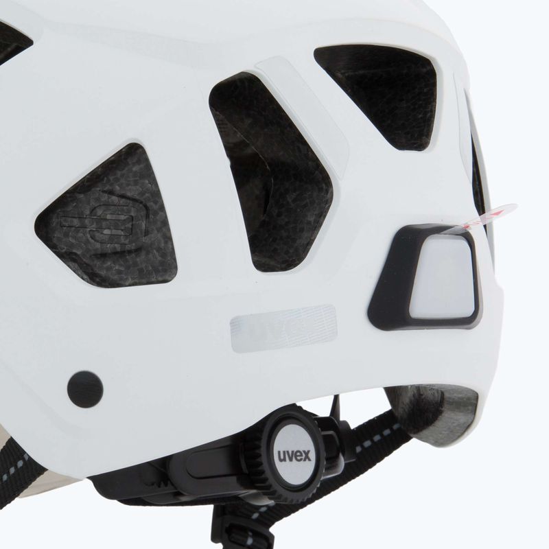 Шолом велосипедний UVEX Stride Visor white matt/lite mirror silver 7