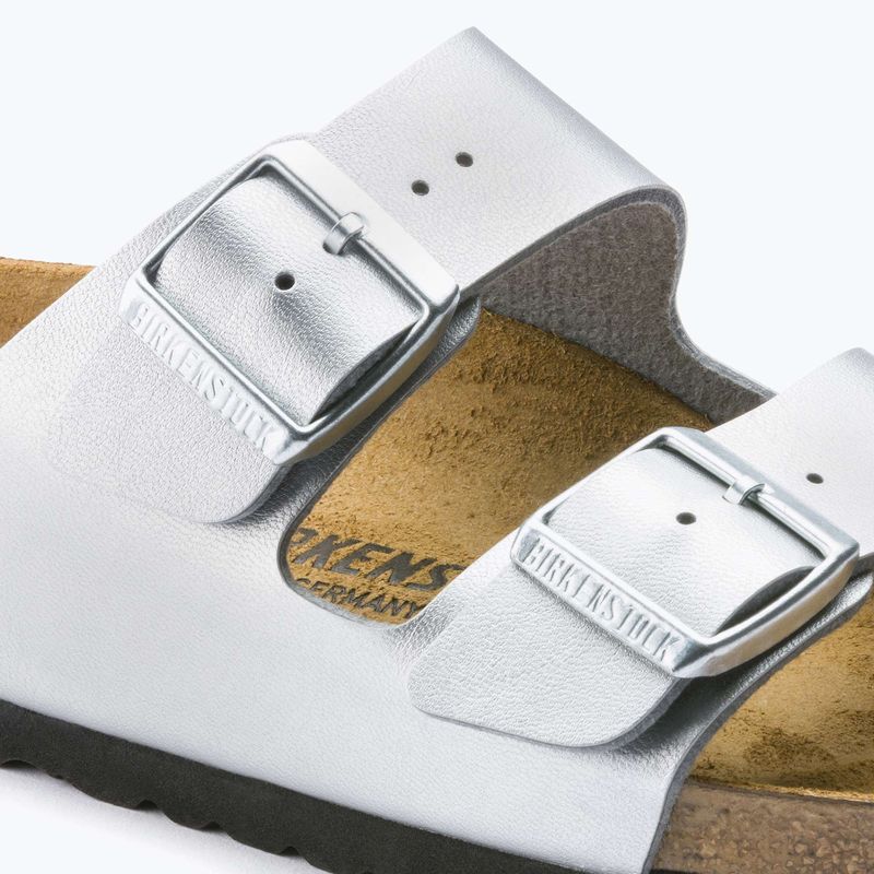 Жіночі шльопанці BIRKENSTOCK Arizona BF Narrow сріблясті 9