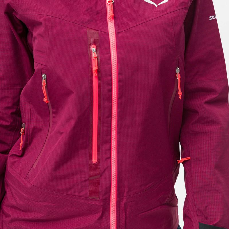 Куртка дощовик жіноча Salewa Sella Responsive бордова 00-0000027879 5