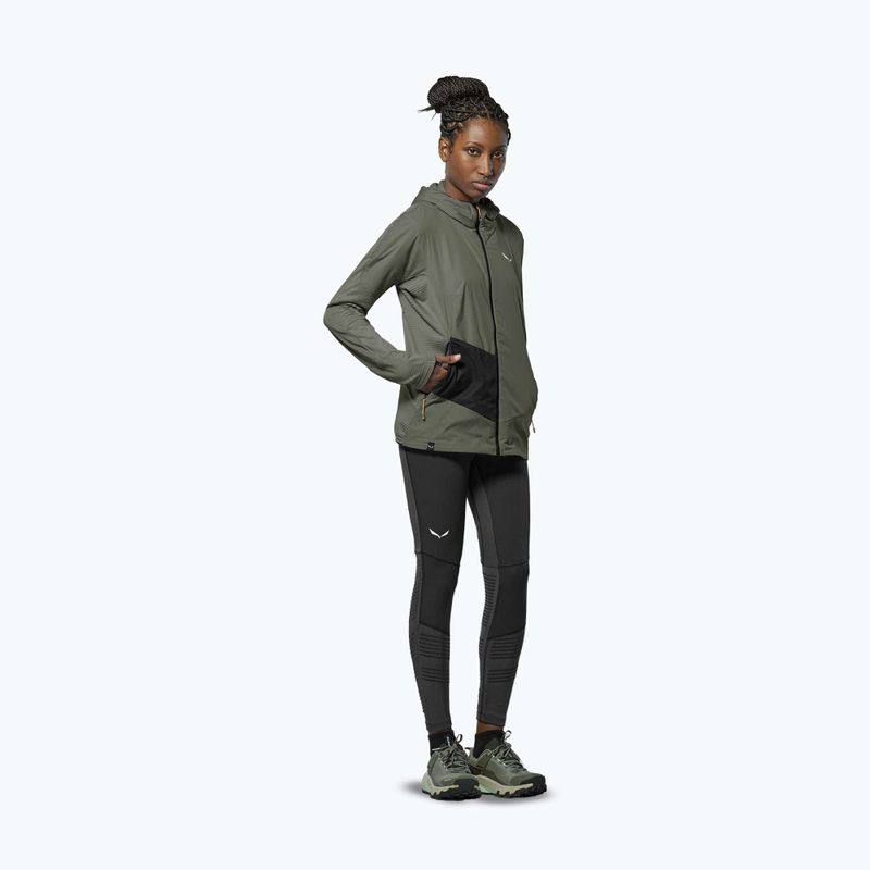 Куртка вітрозахисна жіноча Salewa Pedroc Polarlite Wind Hood faded green 2