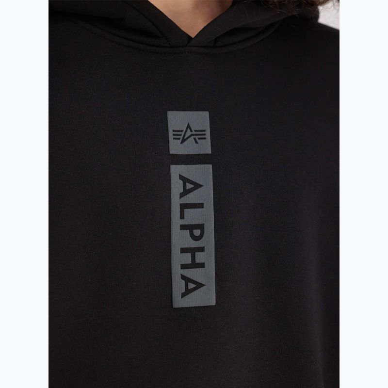 Кофта чоловіча Alpha Industries Puff Print Hoodie black 5