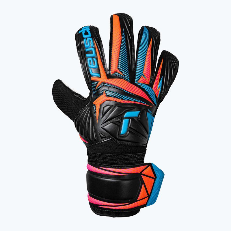 Рукавиці воротарські Reusch Attrakt Solid black/aqua blue/shocking orange 2