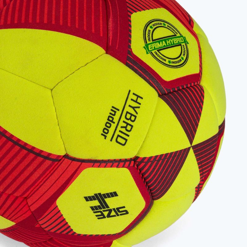 М'яч футбольний ERIMA Hybrid Indoor yellow/red розмір 4 3