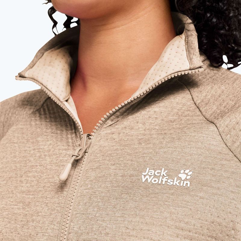 Кофта флісова жіноча Jack Wolfskin Anytrail Full Zip oat 4