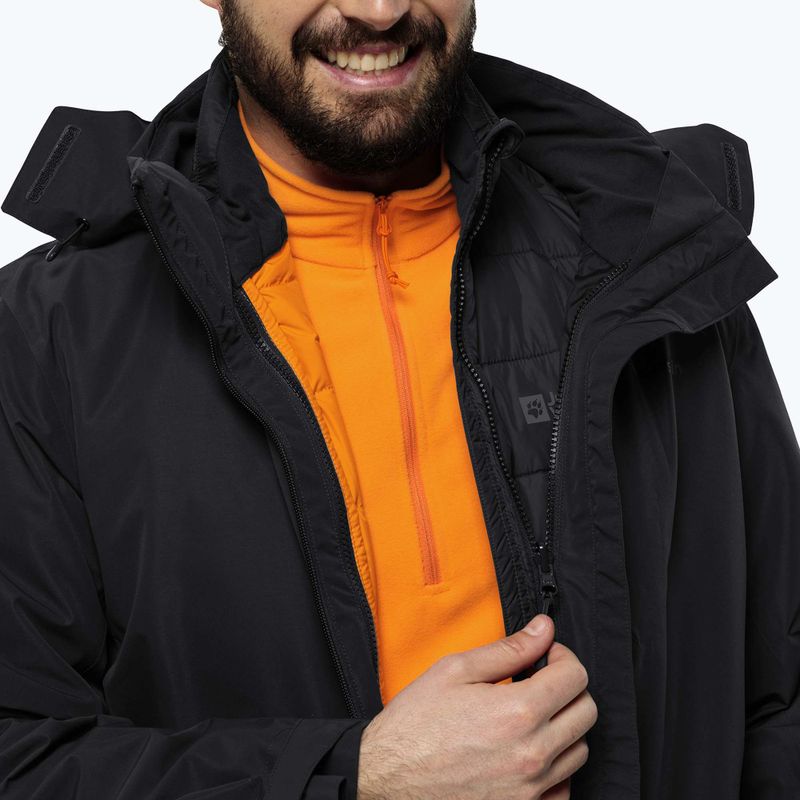 Чоловіча туристична безрукавка Jack Wolfskin Lapawa Ins чорна 3