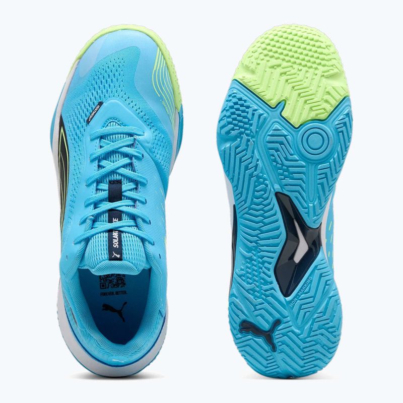 Кросівки спортивні для приміщень чоловічі PUMA Solarstrike III luminous blue/club navy/fizzy apple 9