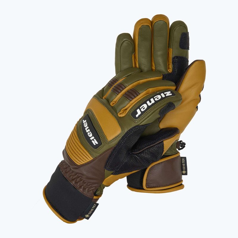 Рукавиці гірськолижні чоловічі ZIENER Guard GTX + Gore Grip PR alpine dark/brown 2