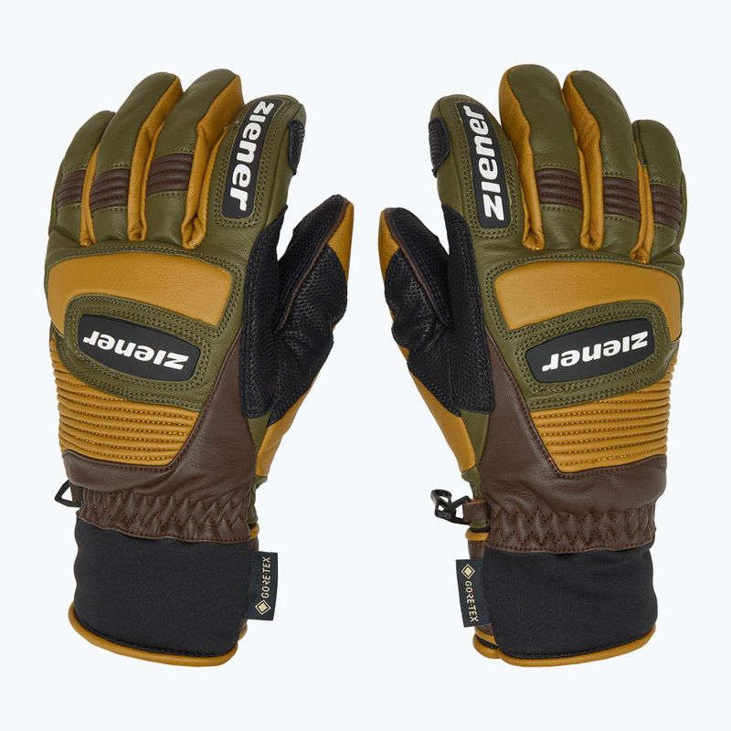 Рукавиці гірськолижні чоловічі ZIENER Guard GTX + Gore Grip PR alpine dark/brown 4