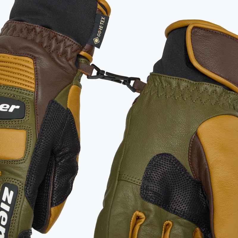 Рукавиці гірськолижні чоловічі ZIENER Guard GTX + Gore Grip PR alpine dark/brown 6