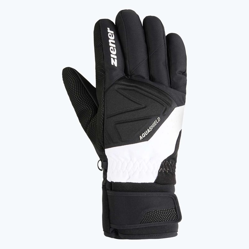 Рукавиці гірськолижні чоловічі ZIENER Gatis Aquashield black/white 2