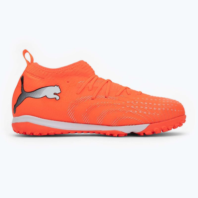 Кросівки футбольні дитячі PUMA Future 9 Match TT + Mid Jr glowing red/puma white/puma black/puma silver 2