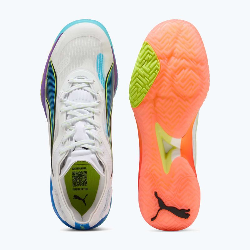 Кросівки гандбольні PUMA Accelerate Nitro SQD 4 Game On puma white/glowing red/ultra blue 12