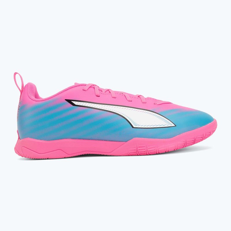 Кросівки футбольні дитячі PUMA Ultra 6 Play It Jr poison pink/puma wht/sun stream/bright aqua/puma blk 2