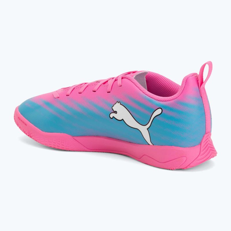 Кросівки футбольні дитячі PUMA Ultra 6 Play It Jr poison pink/puma wht/sun stream/bright aqua/puma blk 3