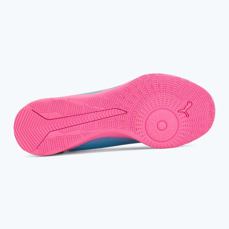 Кросівки футбольні дитячі PUMA Ultra 6 Play It Jr poison pink/puma wht/sun stream/bright aqua/puma blk 4