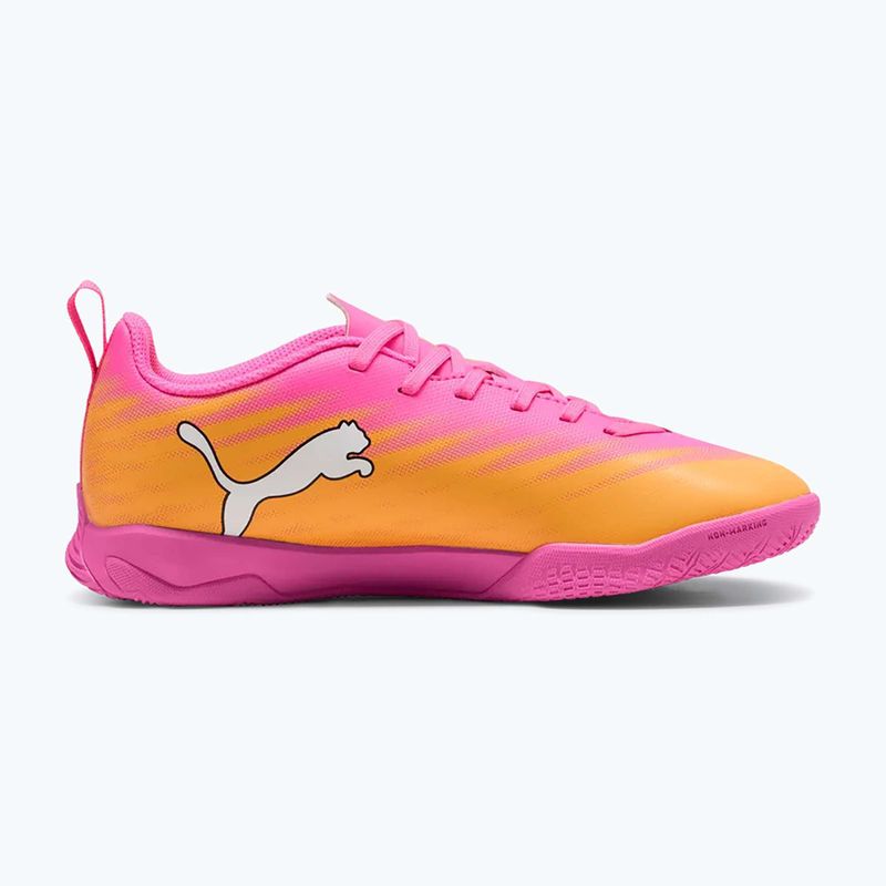 Кросівки футбольні дитячі PUMA Ultra 6 Play It Jr poison pink/puma wht/sun stream/bright aqua/puma blk 8
