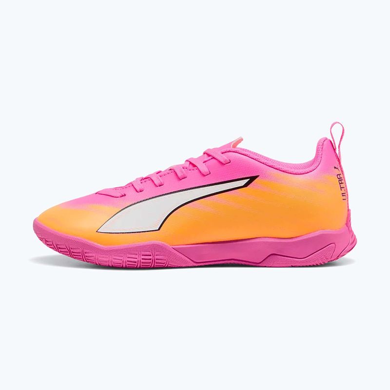 Кросівки футбольні дитячі PUMA Ultra 6 Play It Jr poison pink/puma wht/sun stream/bright aqua/puma blk 9