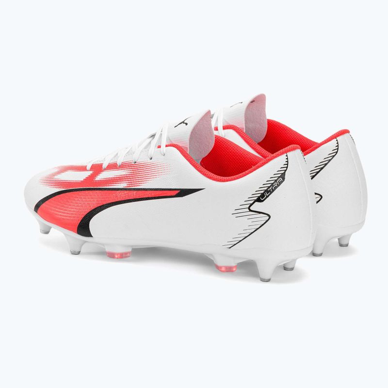 Футбольні бутси чоловічі PUMA Ultra Play MxSg puma white/puma black/fire orchid 3