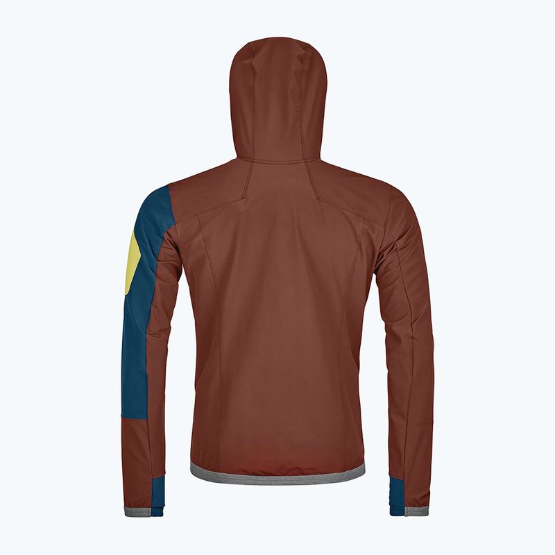 Чоловіча софтшелл куртка ORTOVOX Berrino Hooded clay orange 2
