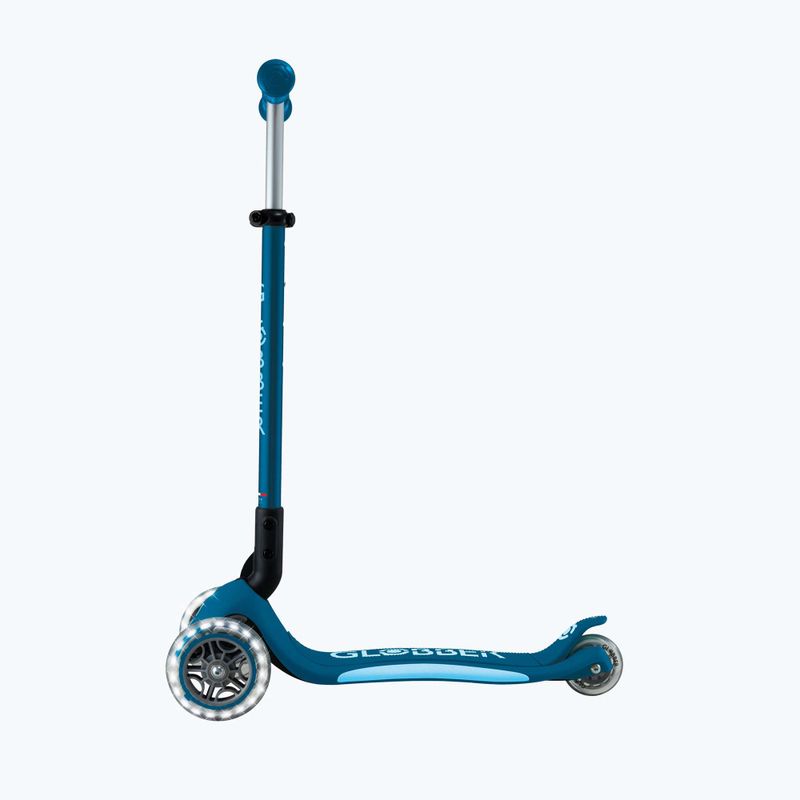 Самокат трьохколісний дитячий Globber Primo Foldable Plus Lights petrol blue 2