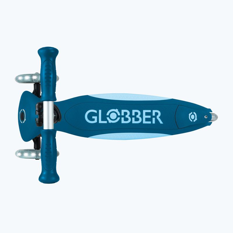 Самокат трьохколісний дитячий Globber Primo Foldable Plus Lights petrol blue 5
