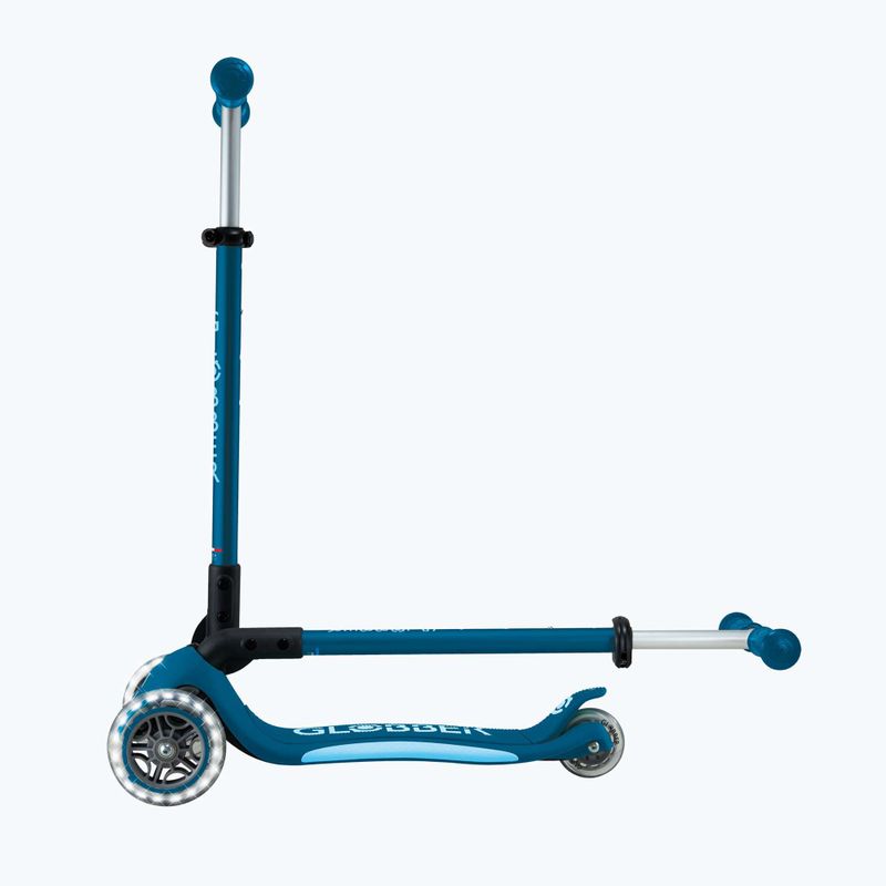 Самокат трьохколісний дитячий Globber Primo Foldable Plus Lights petrol blue 7