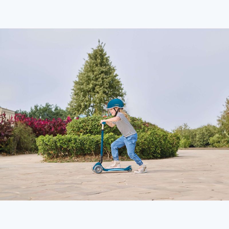 Самокат трьохколісний дитячий Globber Primo Foldable Plus Lights petrol blue 11