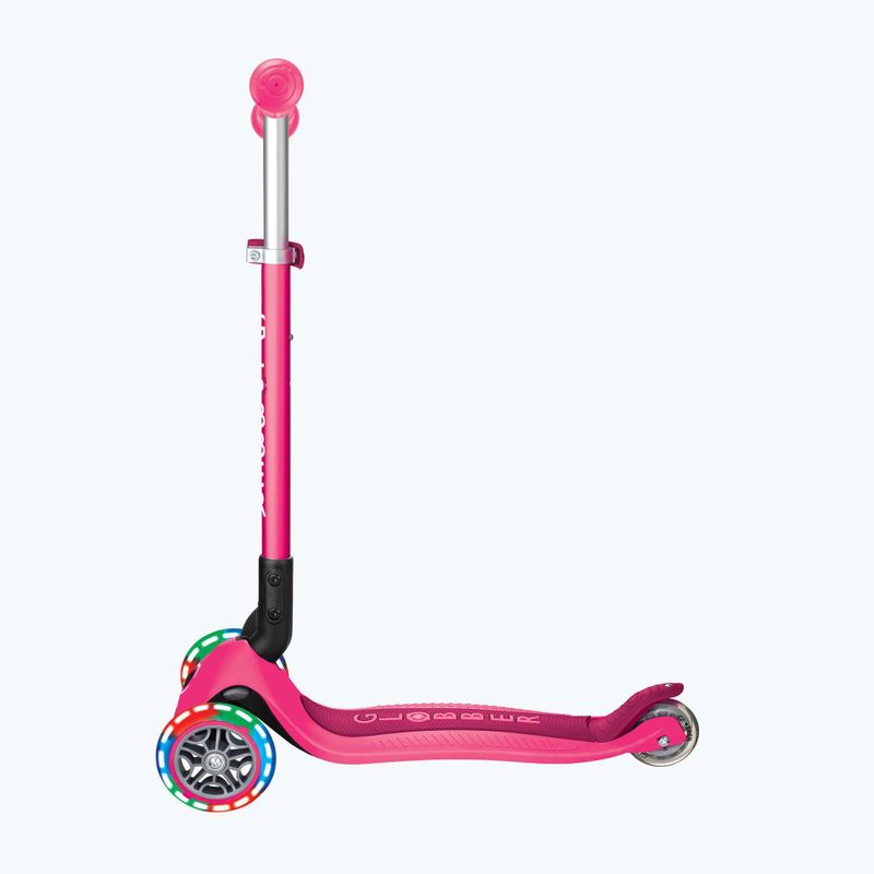 Самокат триколісний дитячий Globber Primo Foldable Lights fuchsia 2