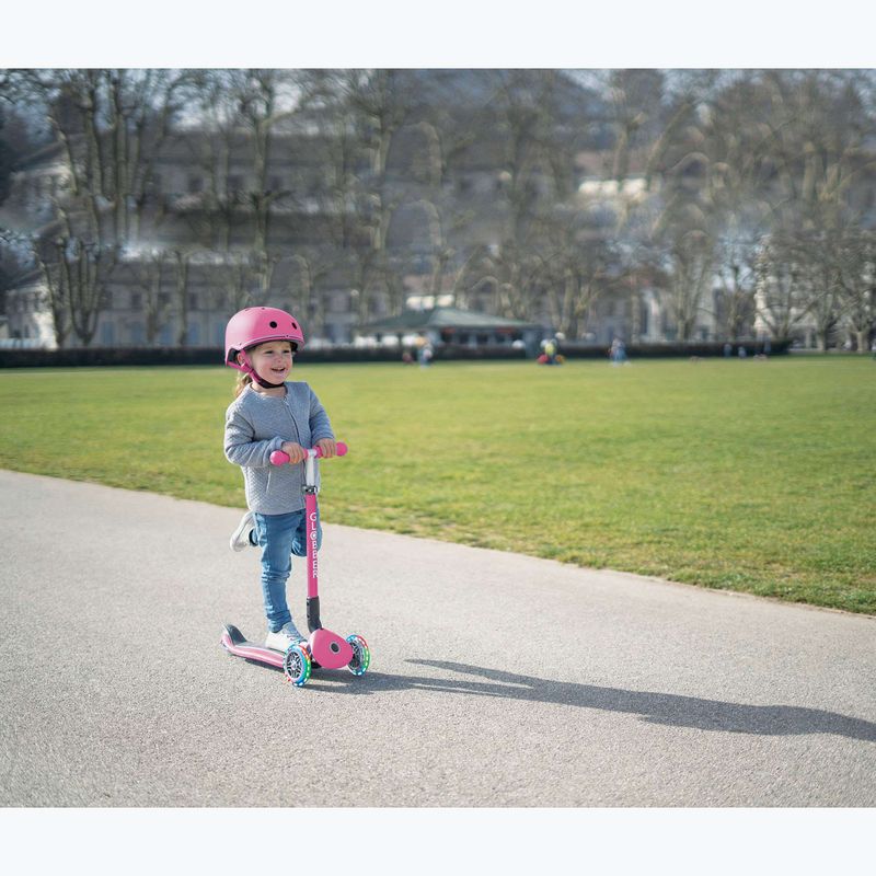 Самокат триколісний дитячий Globber Primo Foldable Lights fuchsia 15
