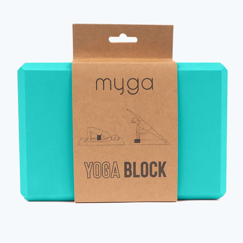 Блок для йоги Myga Foam Block turquoise 2