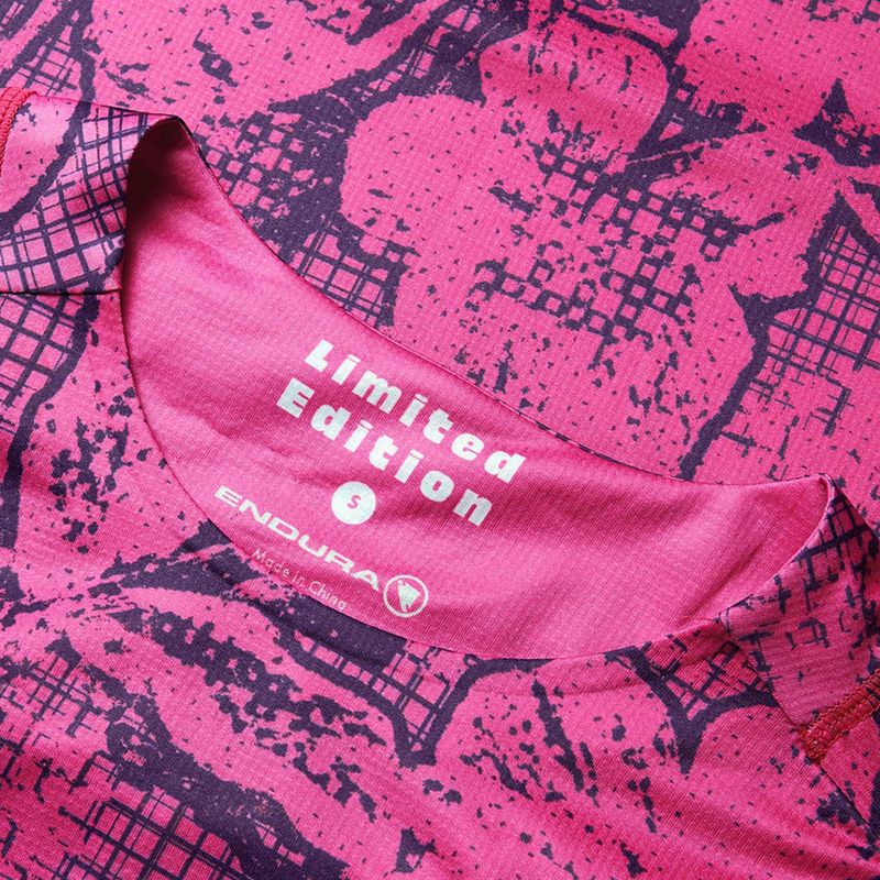 Футболка велосипедна жіноча Endura Grid Floral Ltd W pink pop 9