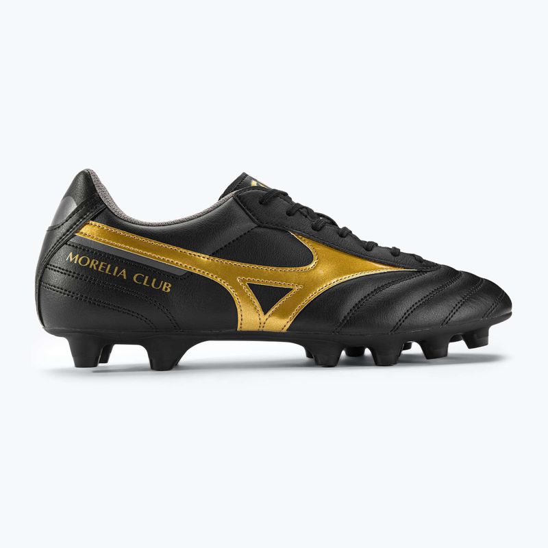Чоловічі футбольні бутси Mizuno Morelia II Club MD чорні/золоті/темна тінь 2