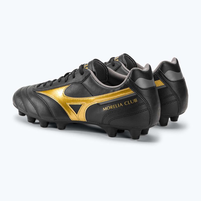 Чоловічі футбольні бутси Mizuno Morelia II Club MD чорні/золоті/темна тінь 4
