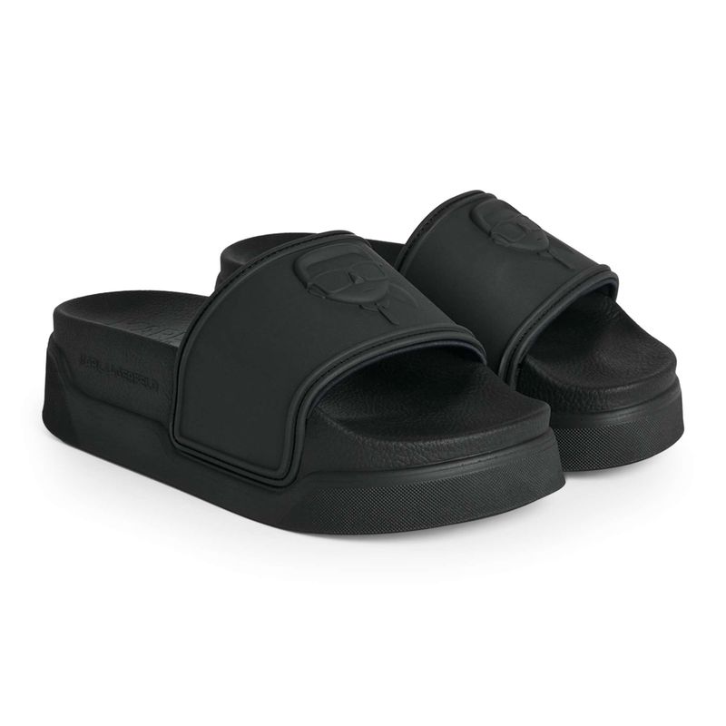 Шльопанці жіночі KARL LAGERFELD Kondominium Nft Relief black rubber 2