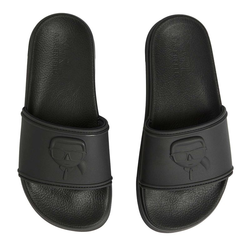 Шльопанці жіночі KARL LAGERFELD Kondominium Nft Relief black rubber 4