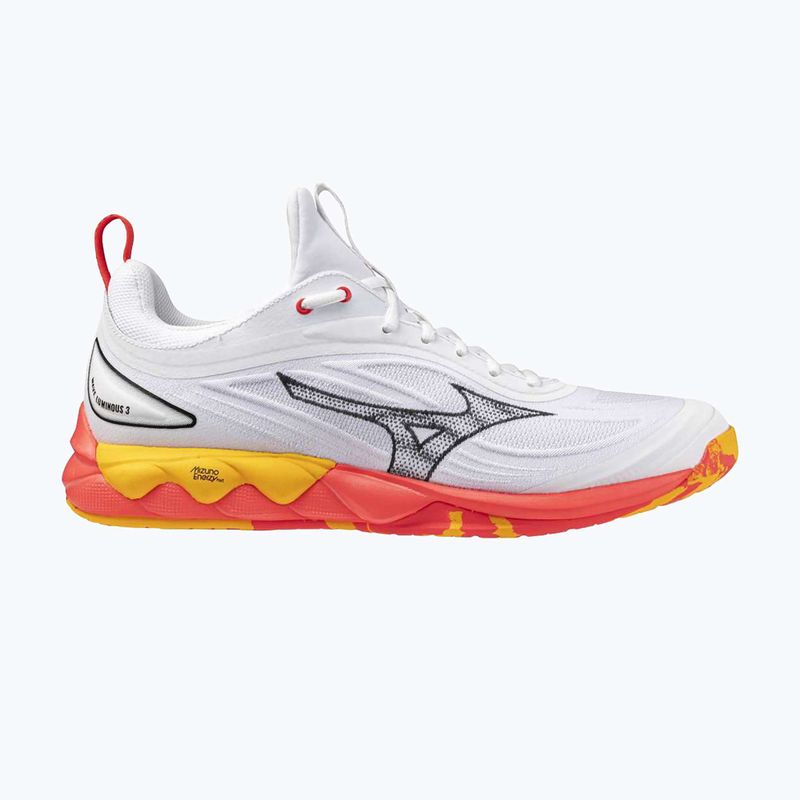 Кросівки волейбольні Mizuno Wave Luminous 3 white/fiery coral 2/citrus 8