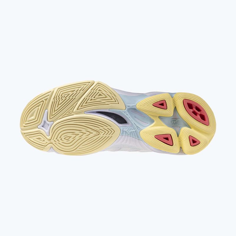 Кросівки волейбольні жіночі Mizuno Wave Voltage 2 Mid white/calypso coral/pale banan 11