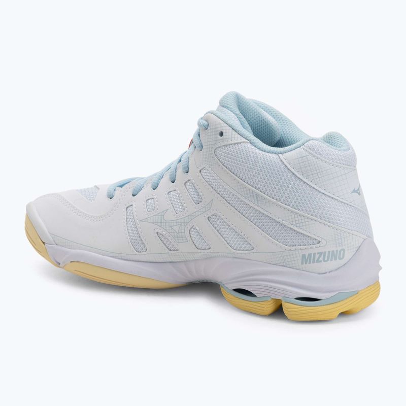 Кросівки волейбольні жіночі Mizuno Wave Voltage 2 Mid white/calypso coral/pale banan 3