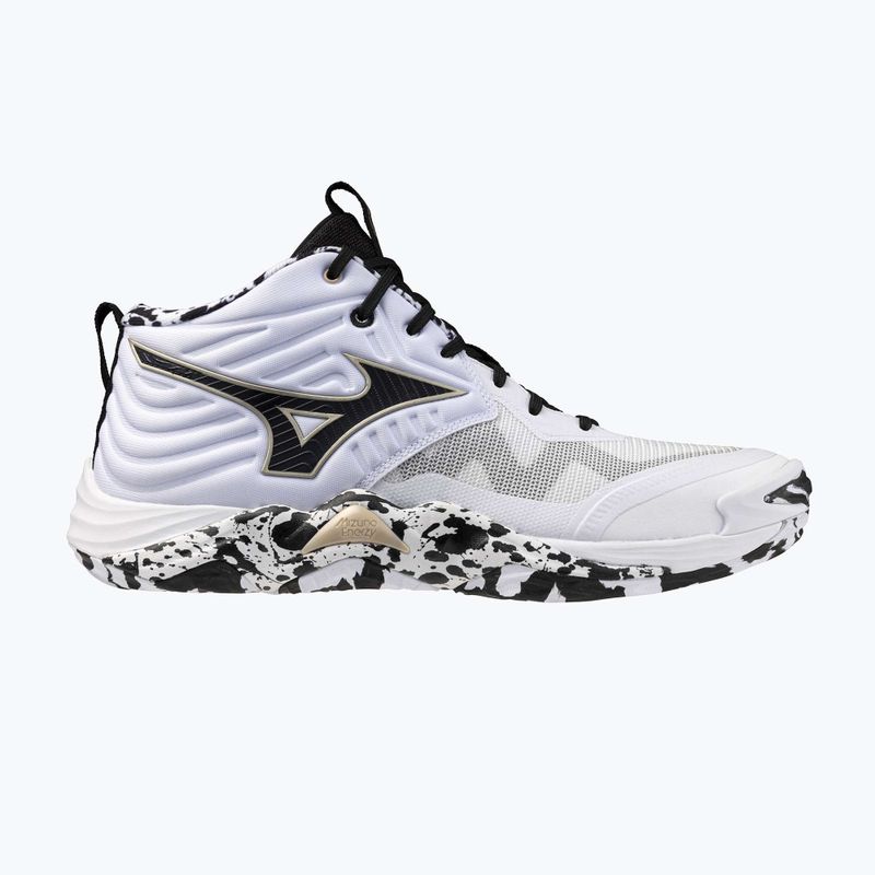 Кросівки волейбольні Mizuno Wave Momentum Elite Mid white/black/ge gold 8