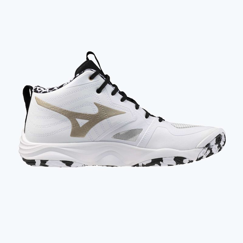 Кросівки волейбольні Mizuno Wave Momentum Elite Mid white/black/ge gold 9