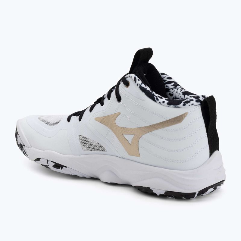 Кросівки волейбольні Mizuno Wave Momentum Elite Mid white/black/ge gold 3