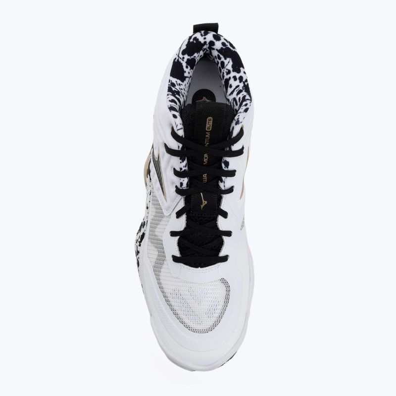 Кросівки волейбольні Mizuno Wave Momentum Elite Mid white/black/ge gold 5