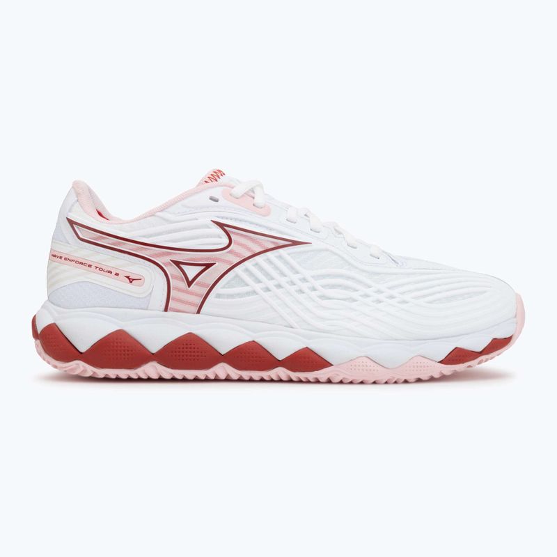Кросівки тенісні жіночі Mizuno Wave Enforce Tour 2 CC white/pinkesque/barbados/cherr 2