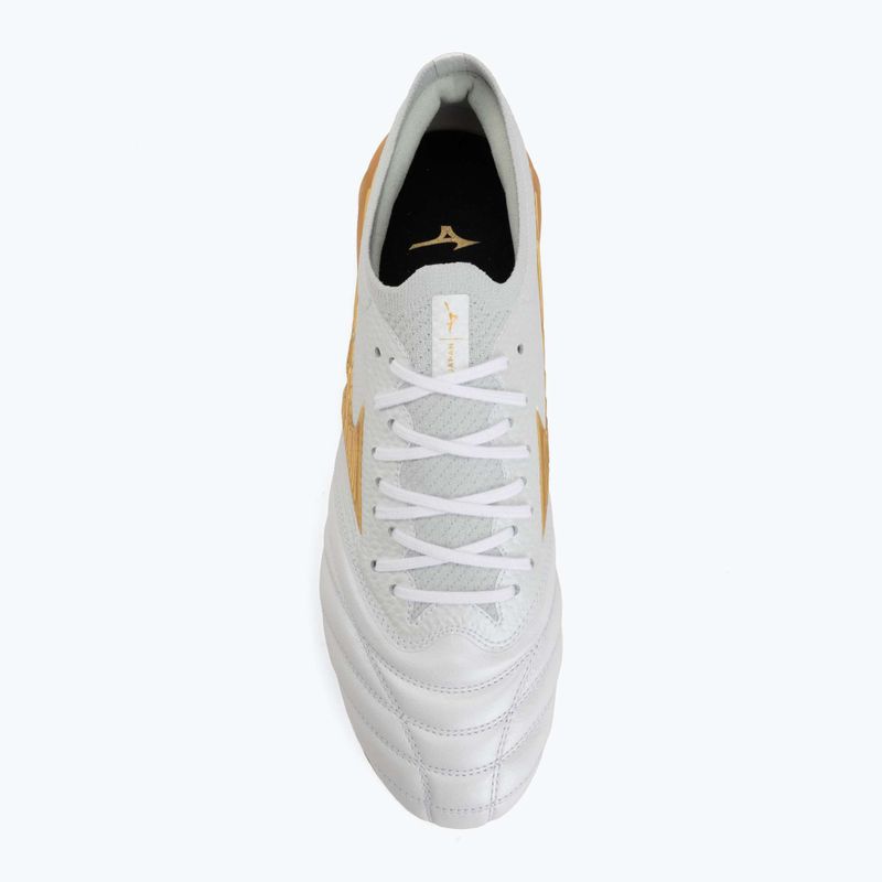 Кросівки футбольні Mizuno Morelia Neo IV Beta Japan FG white/mp gold/cool gray 3c 5