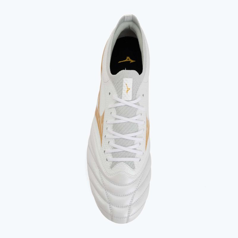 Кросівки футбольні Mizuno Morelia Neo IV Beta Elite Mix white/mp gold/cool gray 3c 5