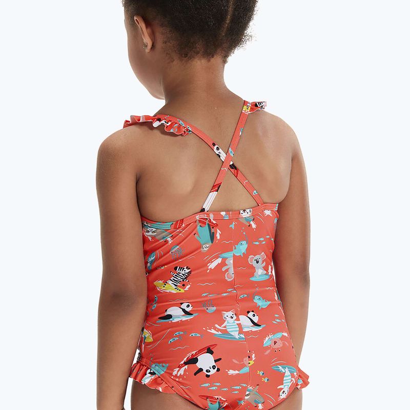 Купальник суцільний дитячий  Speedo Digital Frill Thinstrap Swimsuit помаранчевий 8-1288115155 5