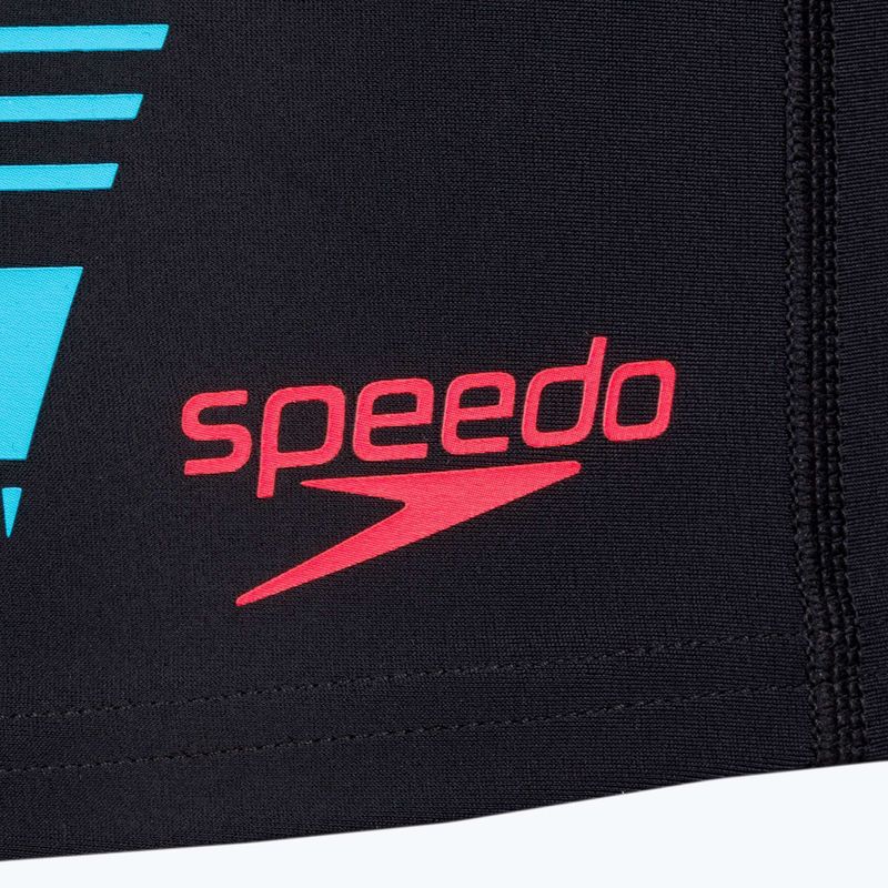 Чоловічі шорти для плавання Speedo Tech Print чорні/помаранчеві 3