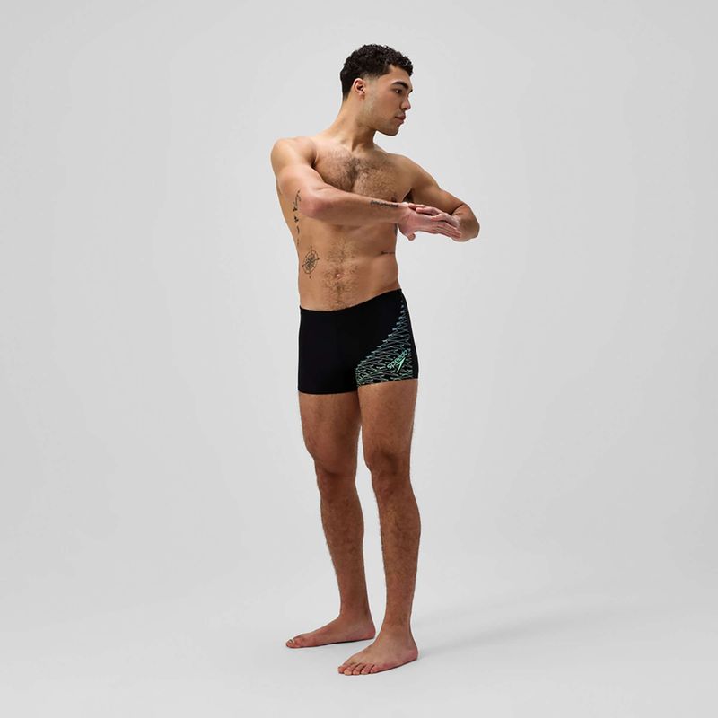 Плавки чоловічі Speedo Medley Logo Aquashort black/alfalfa green 2